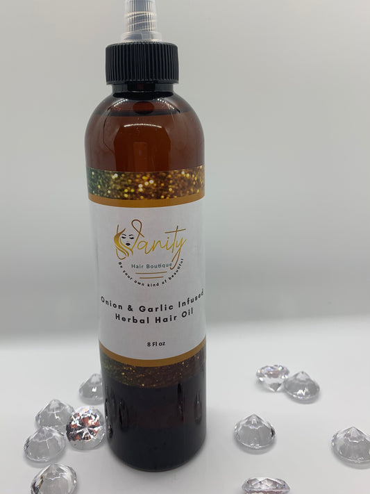 Onion and Garlic Infused Herbal Hair Growth Oil